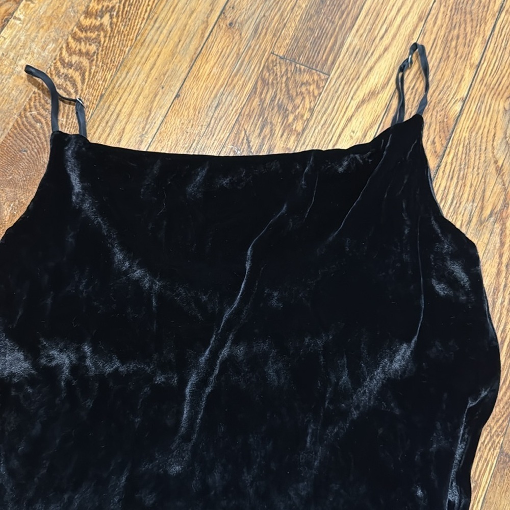 Aritzia Wilfred Velvet Michelet Slip Dress midi black with silk size S - Picture 3 of 6